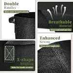 5-Pack 5 Gallon Grow Bags - 5 Gal Fabric Pots Cloth Pots Heavy Duty Nonwoven Plant Bag with Handles for Vegetable Tomato Potato Fruit Flower Garden Planting (Black)