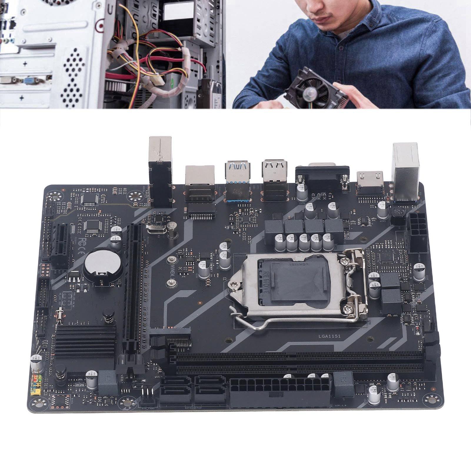 Scheda Madre Gaming, Scheda Madre DDR4, LGA1151, I9 I7 I5 I3, Memoria a Doppio Canale, USB 3.0, SATA, Uscita HD, per Assemblaggio PC