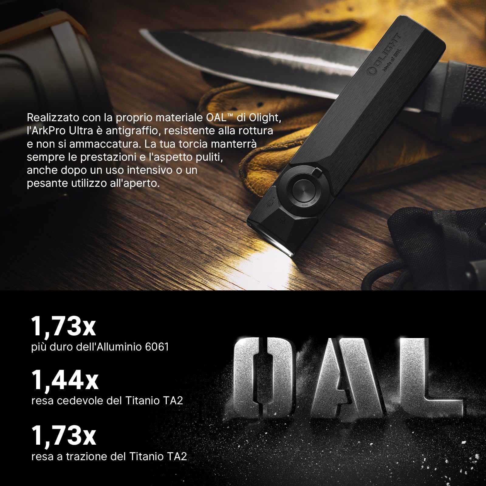 OLIGHT ArkPro Ultra torcia EDC piatta ricaricabile, per uso lavorativo | 1700 lumen, portata di 205, impermeabilità IPX7, ideale per il campeggio in mezzo alla natura, fissaggio magnetico