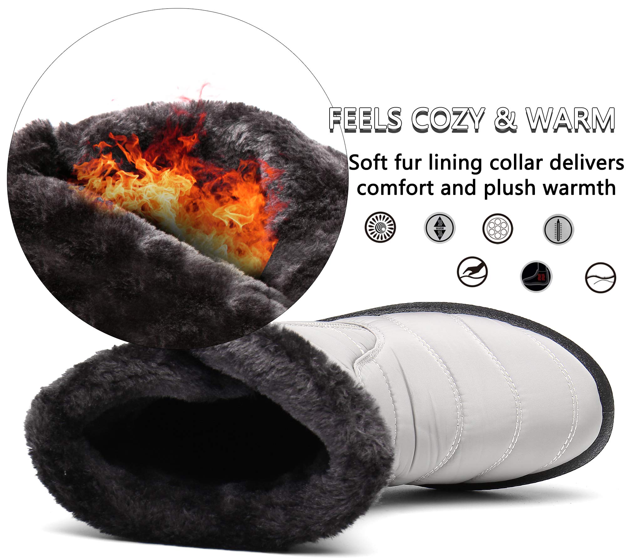 Gaatpot Stivali Donna Stivaletti Invernali Scarpe Cotone Outdoor Stivali da Neve Caldo Peluche 36-43