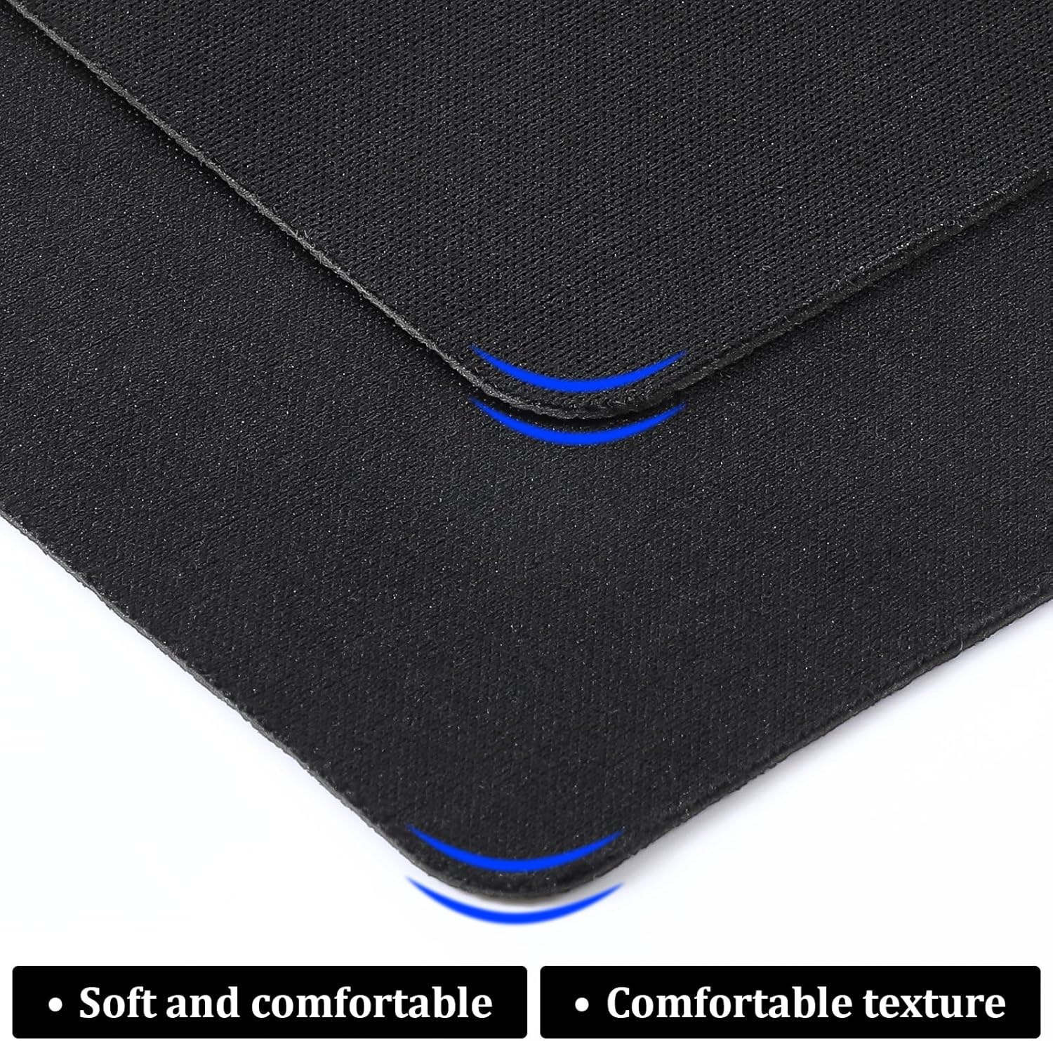 30 Pcs Computer Mouse Pad Bulk Square Waterproof Mouse pad Premium Textured Non-Slip Rubber Base Mouses Pads Black for Computers, Laptop, PC, Office & Home, 8.7 x 7.1 inch, Black - Image 4