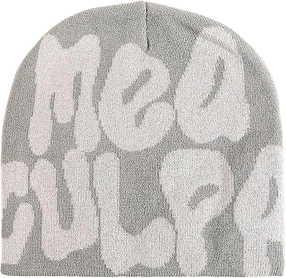 TaowaveGorro Y2k para Mujer,Diseños de Gorros gráficos MEA Culpa,Sombrero de Invierno Gorro de Calavera de Punto para Mujer