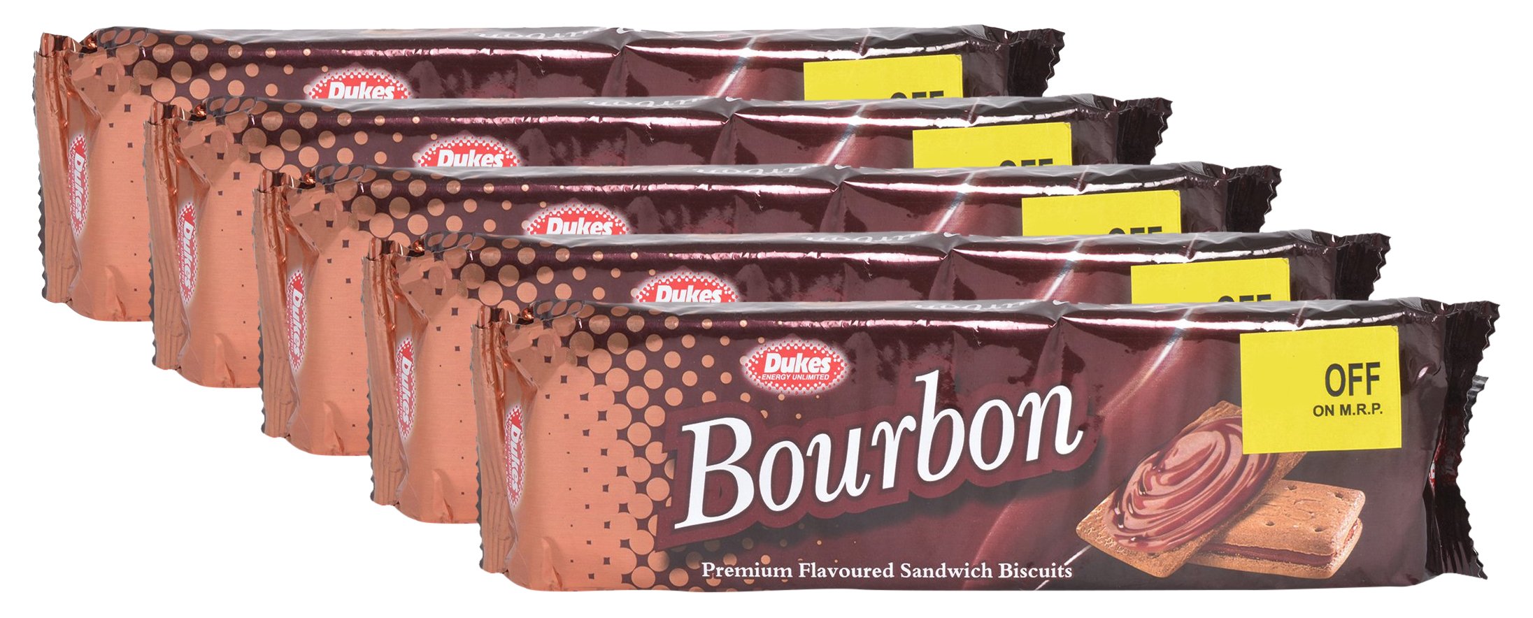 More Combo - Dukes Biscuits Bourbon, 150g (Pack of 5) Promo Pack