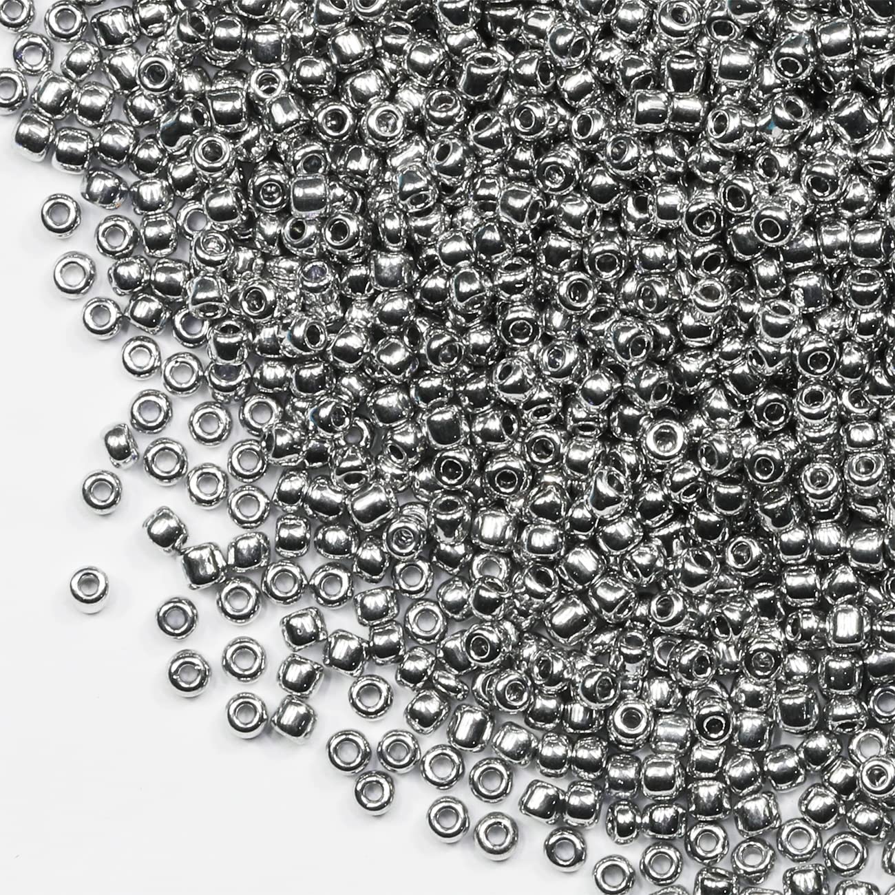 Bulk 3mm Silver-A Seed Beads for Jewelry Making 110 Grams About 3200pcs,8/0 Glass Craft Beads for Making Earrings Bracelets - Image 2