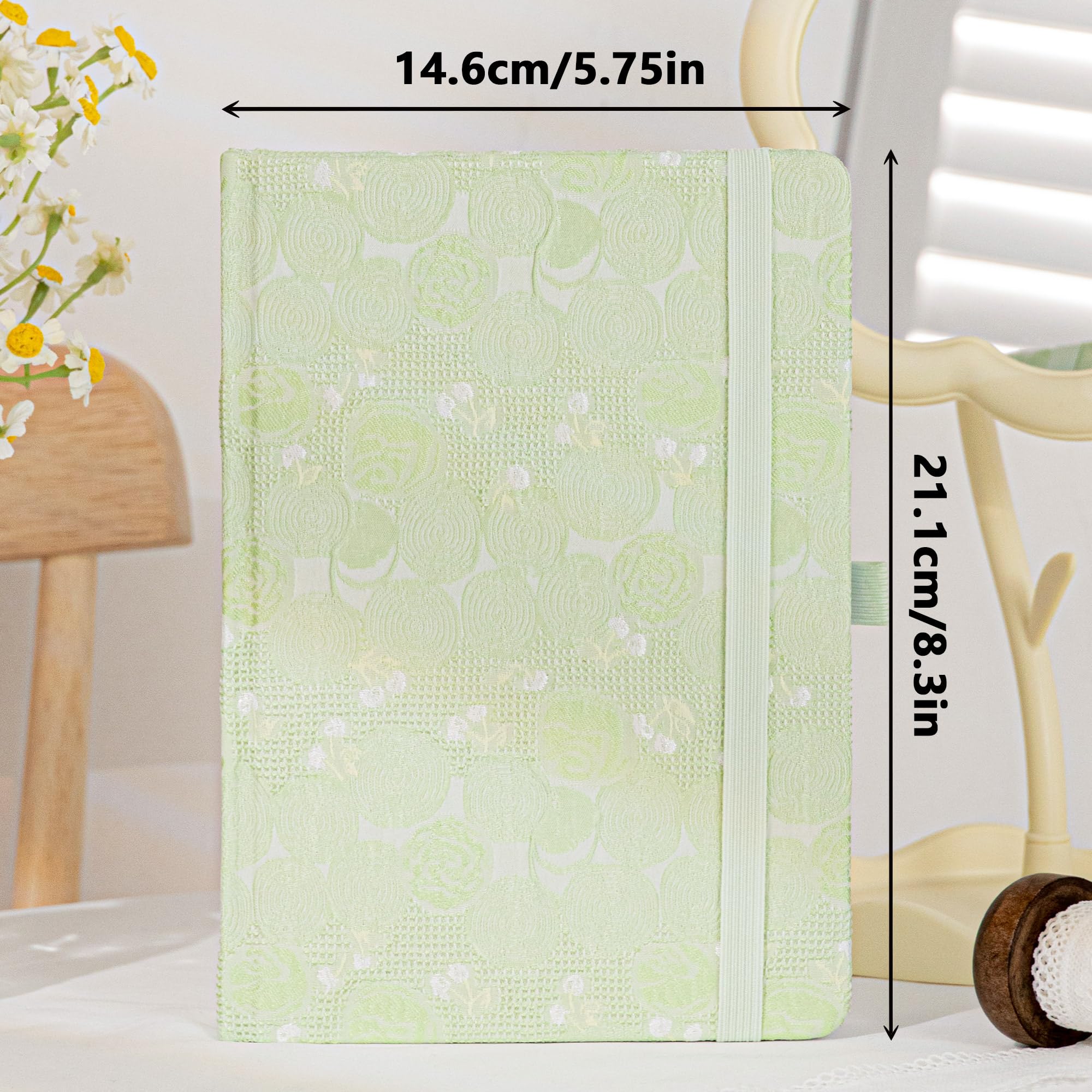 TIEFOSSI Lined Journals for Writing Aesthetic Floral Notebook, College Ruled Notebook A5 Hardcover Notebooks for Women & Girls, 100GSM 316 Numbered Pages, Travel, Business, Work, Office, School Taking - Image 2