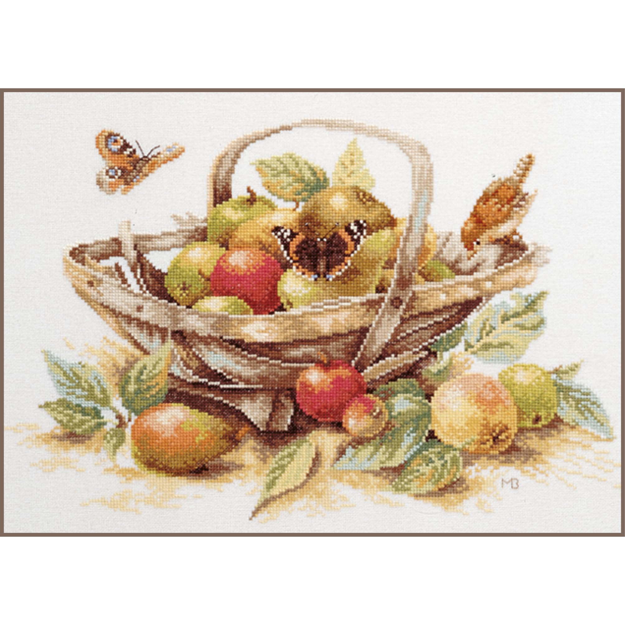 Lanarte cross stitch kit ""basket of apples"", counted, DIY
