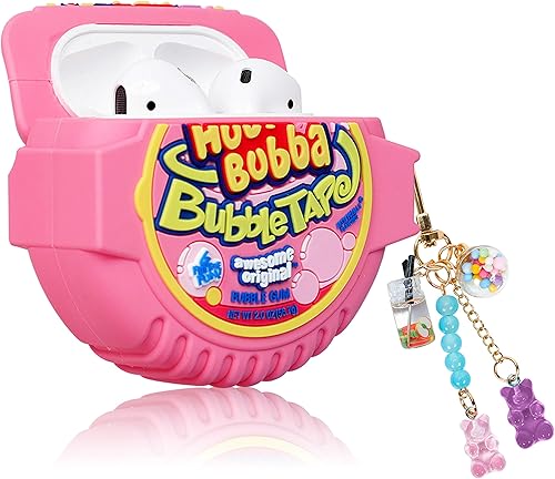 Miniatura 3 de Lupct Funda de silicona para Airpod 21, funda de silicona suave con diseño de comida linda de dibujos animados, para niños, niñas, mujeres,