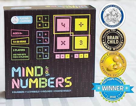 Kitki Mind Your Numbers Math Game Stem Puzzles for Kids, 8+ Years (Multicolour)