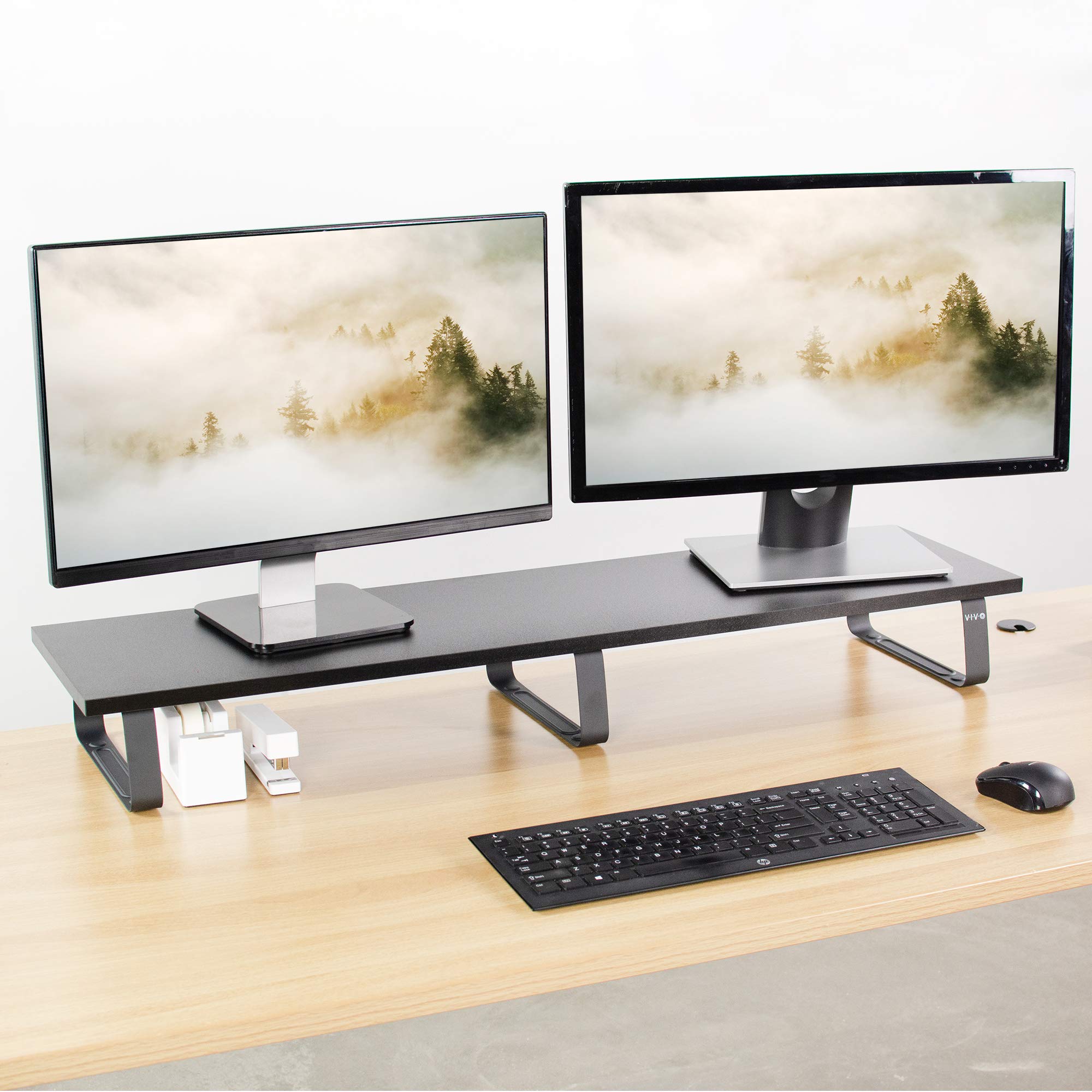 Buy VIVO 39 inch Extra Long Monitor Stand, Wood & Steel Desktop Riser ...