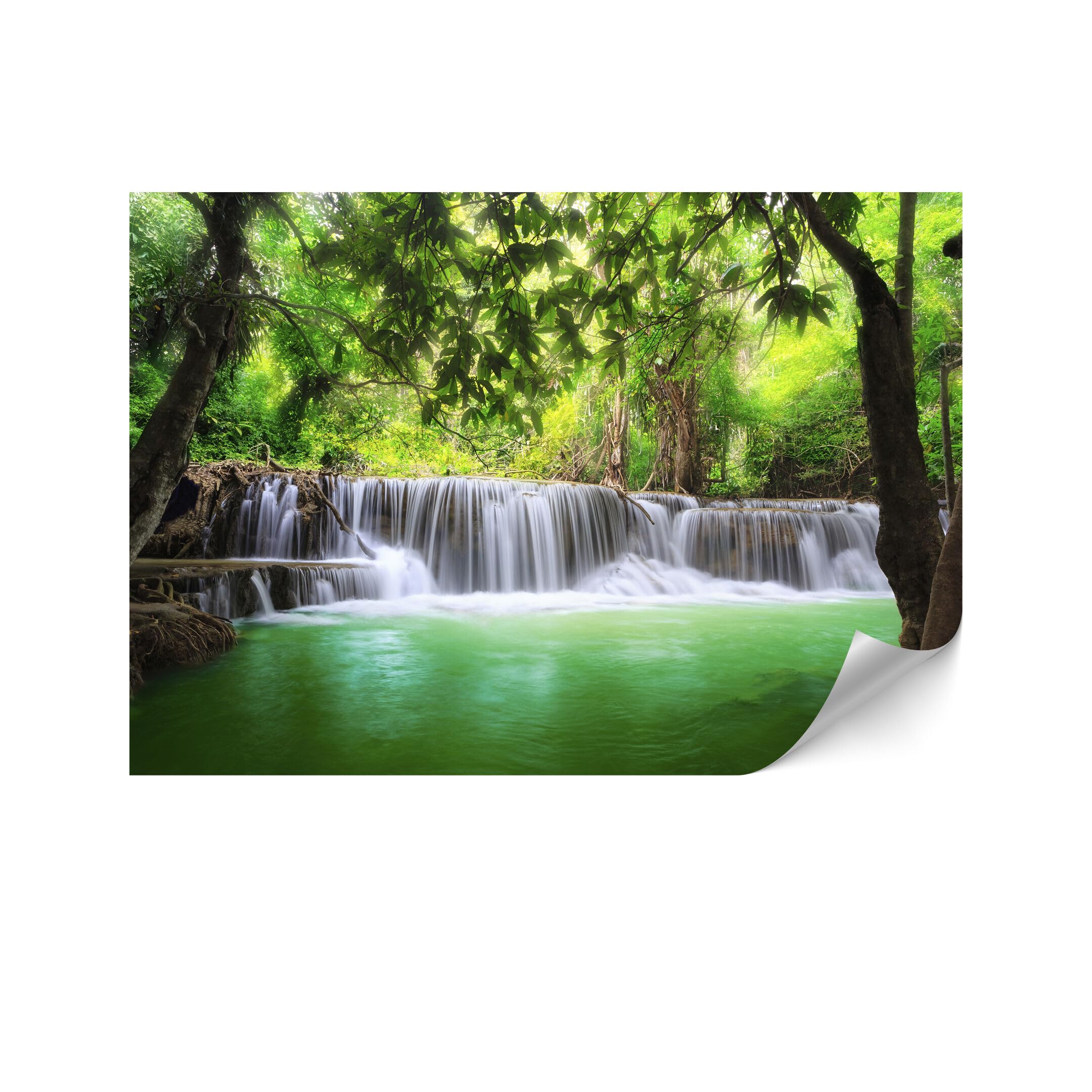 Papier Peint Intissé 300x210 cm - Éclectique Panoramique Tapisserie Murale Facile à Monter - Papiers Peints Modernes Pour le Salon & Chambre à Coucher - Chute d'eau