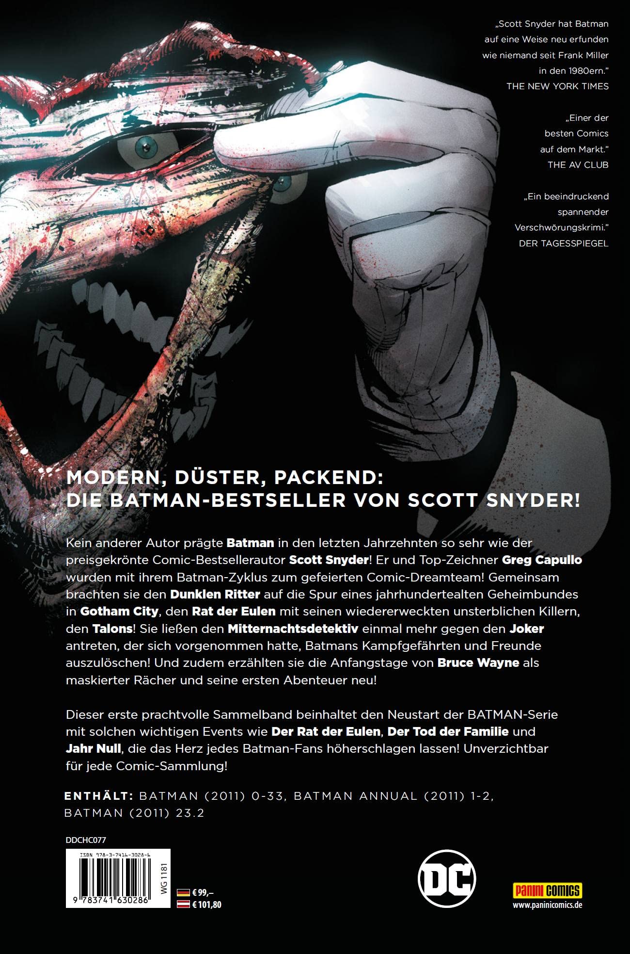 Batman von Scott Snyder und Greg Capullo (Deluxe Edition): Bd. 1 (von 2)