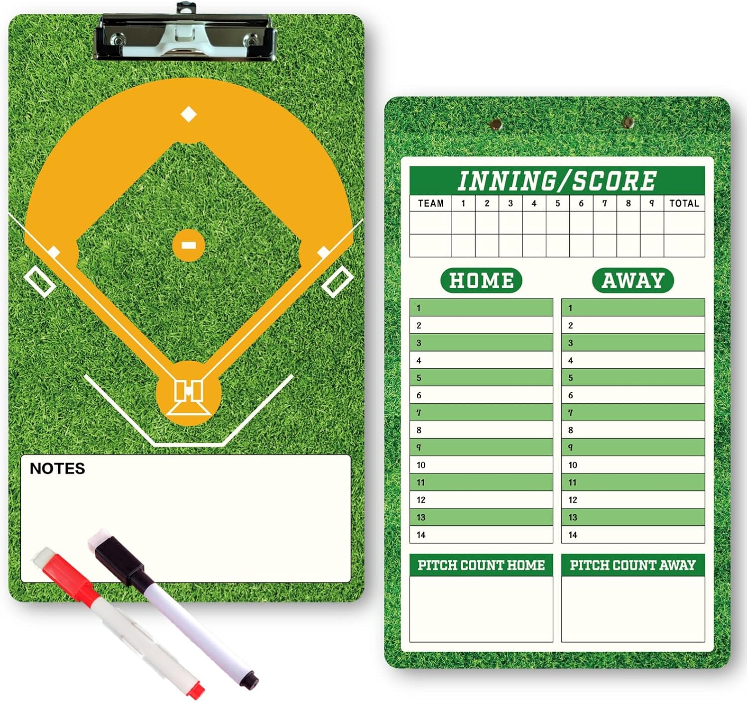 Baseball Dry Erase Clipboard for Coaches