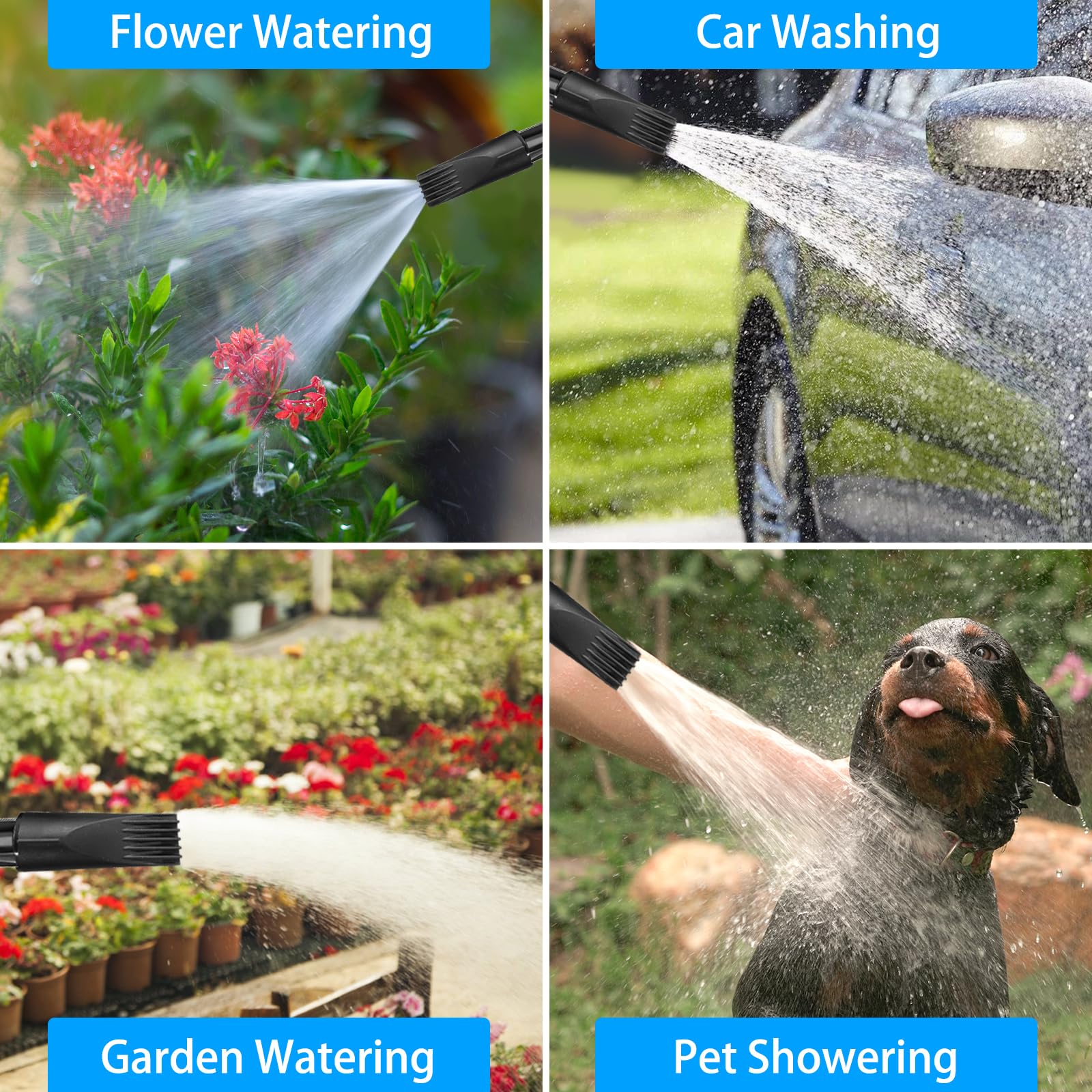 Pulvérisateur à mousse pour voiture - 1000 ml - Réglable - Pour lavage de voiture, grande capacité avec bande anti-fuite - Canon à mousse 2 en 1 pour le lavage, l'arrosage du jardin, la douche