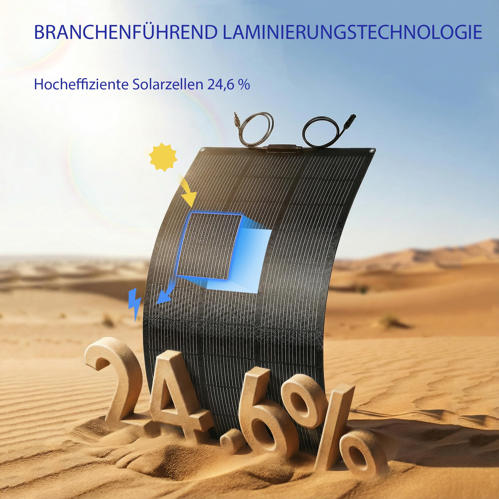 HOMCOM Panel Solar 100W 18V Cargador Solar Portátil Exterior con 2 Puertos USB Pantalla LCD IP67 Cargador Solar Impermeable Coche Barco Autocaravana Camping Al Aire Libre