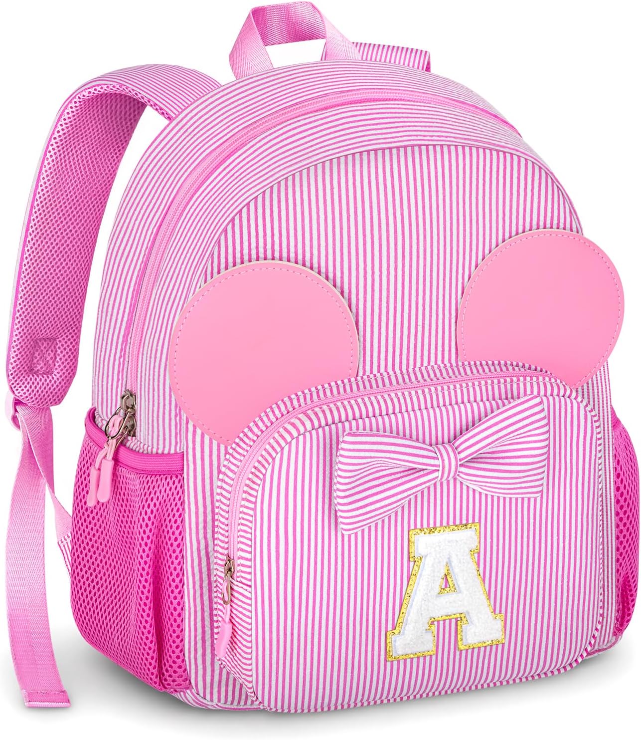 Cute Initial Toddler School Backpack for 2 3 4 5 6 7 8 Year Old Girl Kid