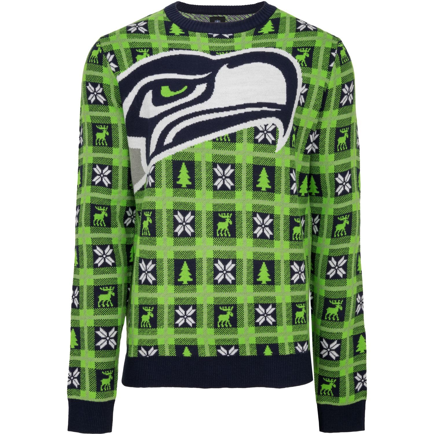 FOCO NFL Ugly Sweater Xmas Strick Pullover - Seattle Seahawks