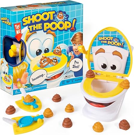 Brybelly Shoot The Poop – The Original Talking Toilet Game for Kids & Families – Funny Fast-Action Poop-Launching Game with Sounds & Silly Humor for Ages 4+