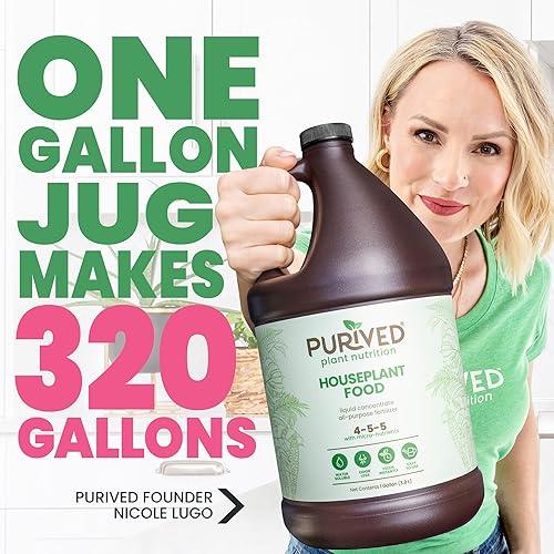 Miniatura 4 de Purived Fertilizante líquido multiusos para plantas de 1 galón, hace 320 galones, para plantas de interior, totalmente natural, seguro para agua