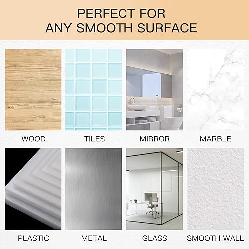 Miniatura 7 de Fubeasi Marco de puerta autoadhesivo de PVC de 164ft con bordes de papel para pared impermeable para decoración del hogar blanco  plateado