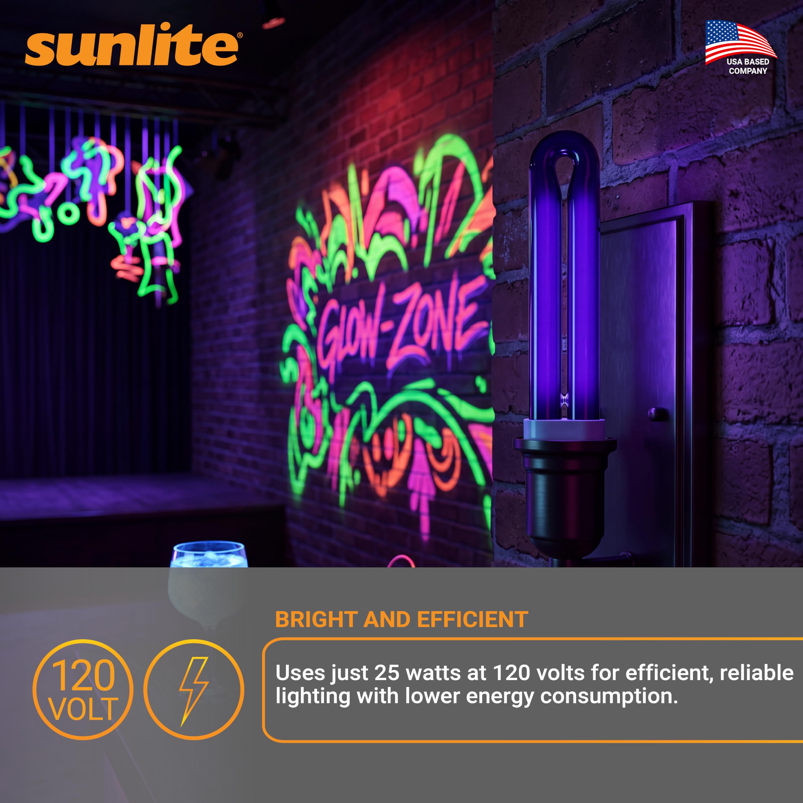 Sunlite 05165-su 25-watt FUL 4-pin Unique en forme de U Twin Tube fluo compacte Plug-in Gx10q Base ampoule 25W 120V