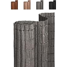 paramondo No Drilling Natural Privacy Fence Screen, Dark Grey, 210 FT