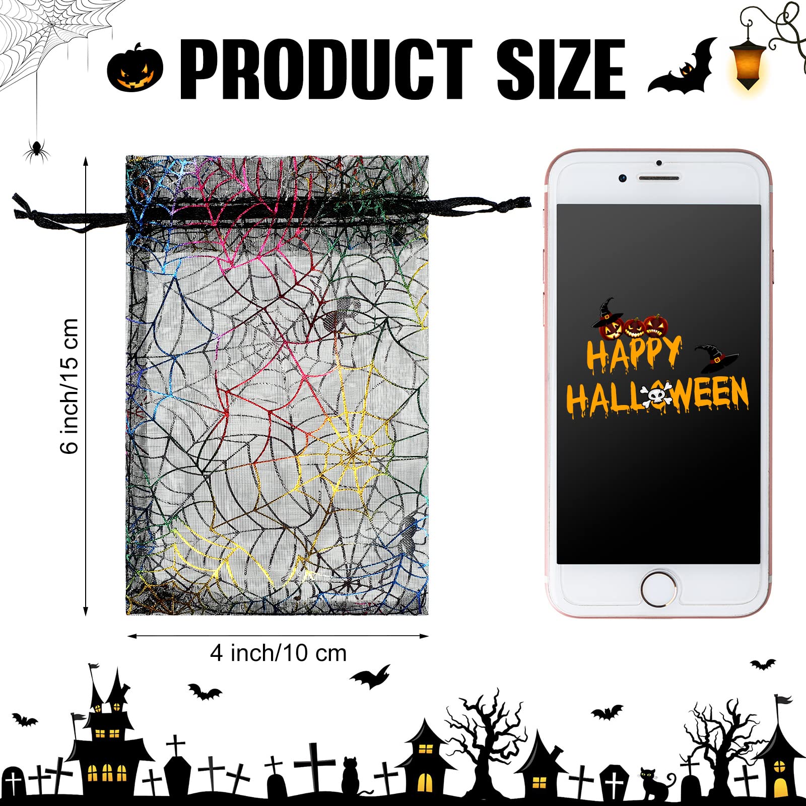 EXCEART Lot De 100 Sacs à Bijoux En Organza Avec Cordon De