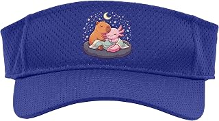 Sleep Axolotl and Capybara Anime Kawaii Sleeping Kids Sport Sun Visor, Youth, One Size, Purple