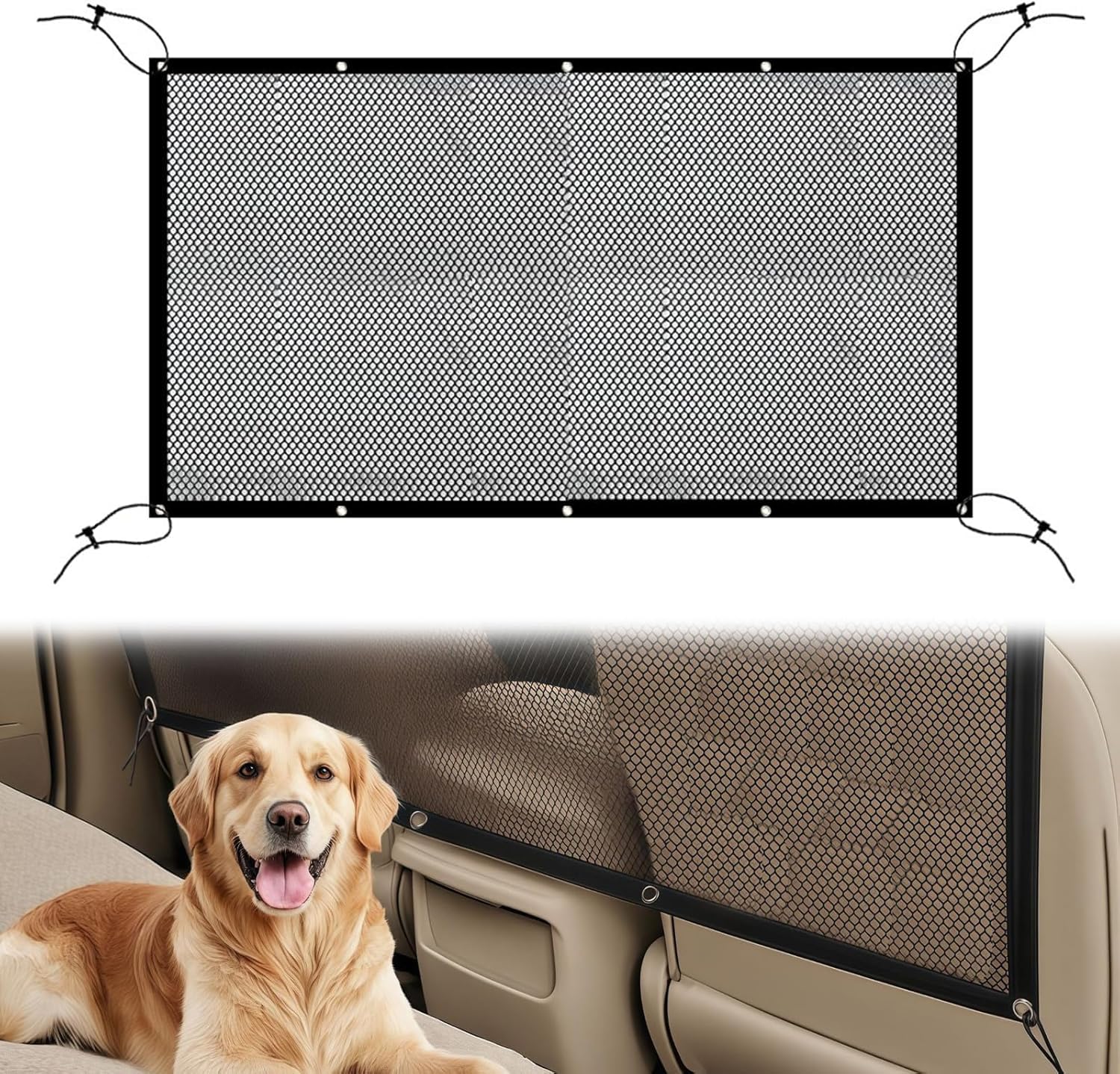 WYHXY Car Barrier Divider for Dogs Pets for Infiniti Q60, Car Dog Guard Barrier Boot Adjustable Car Pet Safety Net Dog Guards for Cars,B