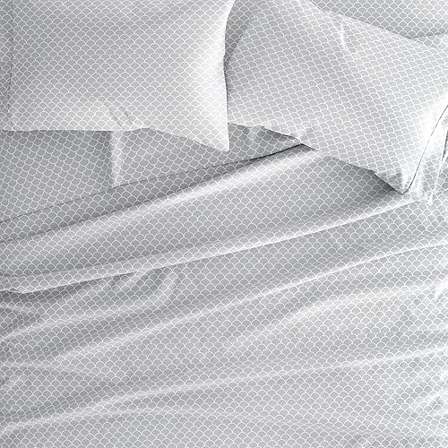 Miniatura 3 de Merit Linens Sábanas transpirables de estilo hotel California King  Juego de sábanas de 4 piezas color gris claro con bolsillo profundo  Sábanas