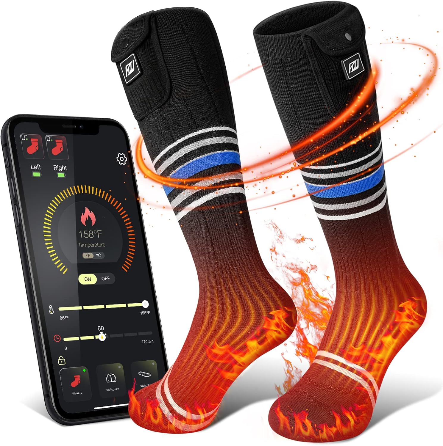 Heated Socks for Men Women Rechargeable Washable Electric