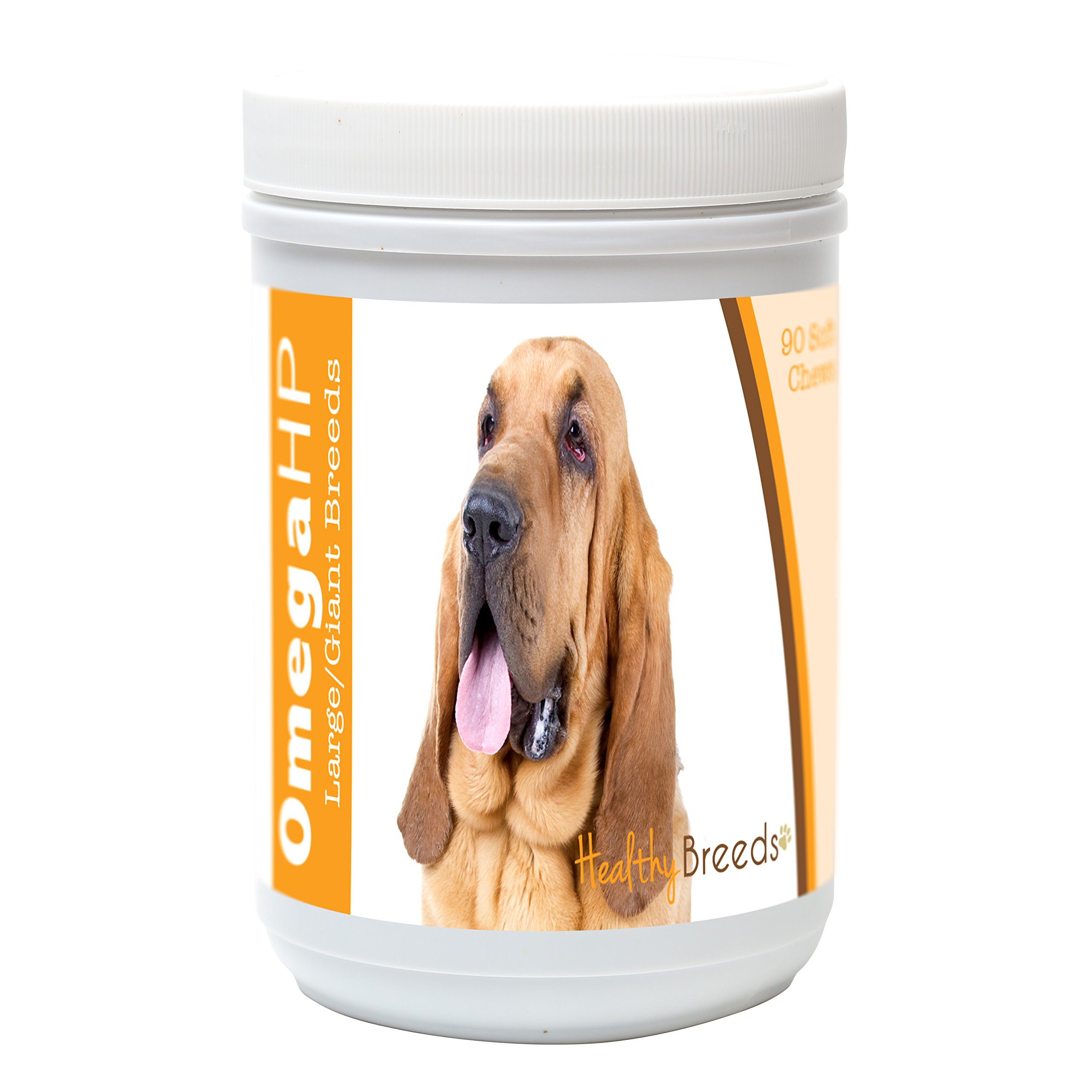 Healthy Breeds Bloodhound Omega HP Fatty Acid Skin and Coat Support Soft Chews 90 Count