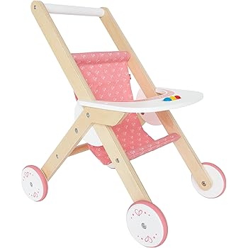 wooden doll stroller
