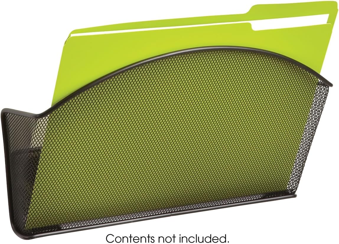 Onyx Magnetic Mesh Panel Accessories, Single File Pocket, Black