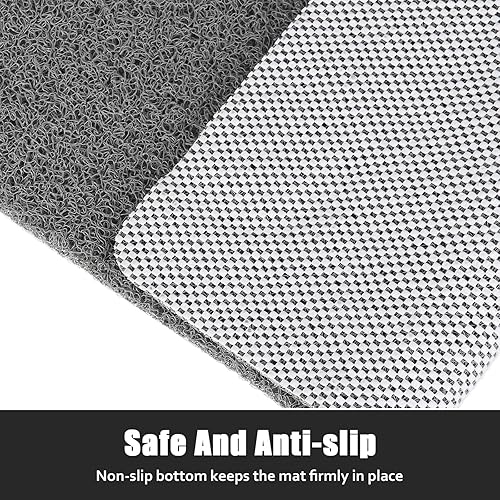 Miniatura 2 de Tapete de ducha cuadrado antideslizante 24 x 24 pulgadas, con orificio de drenaje en el medio, súper suave y cómodo, tapete de baño de masaje de