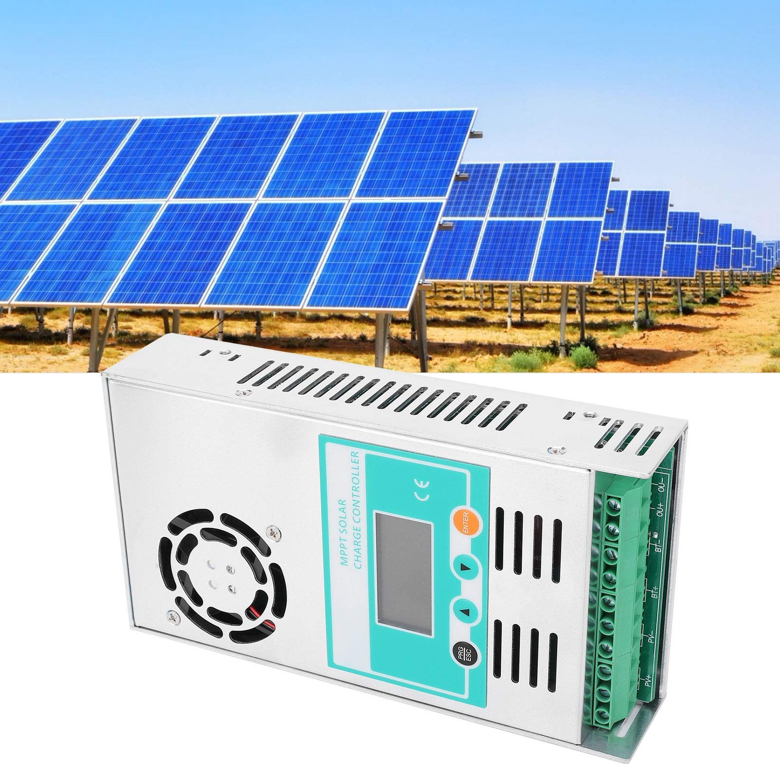 Kontroler Ładowania Słonecznego Mppt Kontroler Panelu Słonecznego 12V 24V 36V 48V Regulator Baterii Z Inteligentnym Wentylatorem Elektrycznym (Mppt-60A),Kontroler Słoneczny