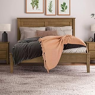 Grain Wood Furniture Greenport Solid Wood Platform Bed, Queen Size, Brushed Hickory