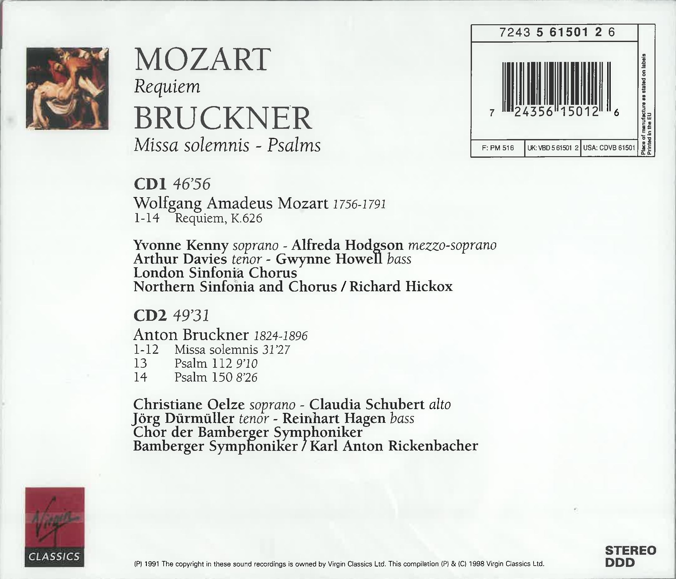 Mozart - Requiem / Bruckner - Missa Solemnis
