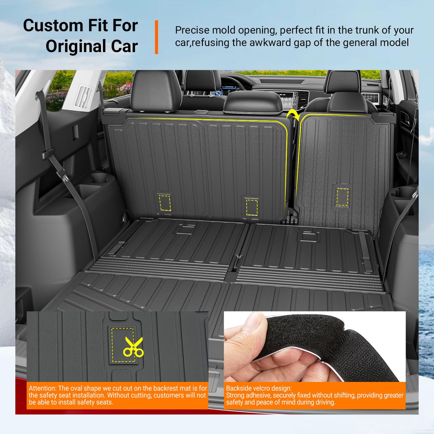 Powoq Cargo Liner Compatible With 2018-2026 Volkswagen Atlas Cargo