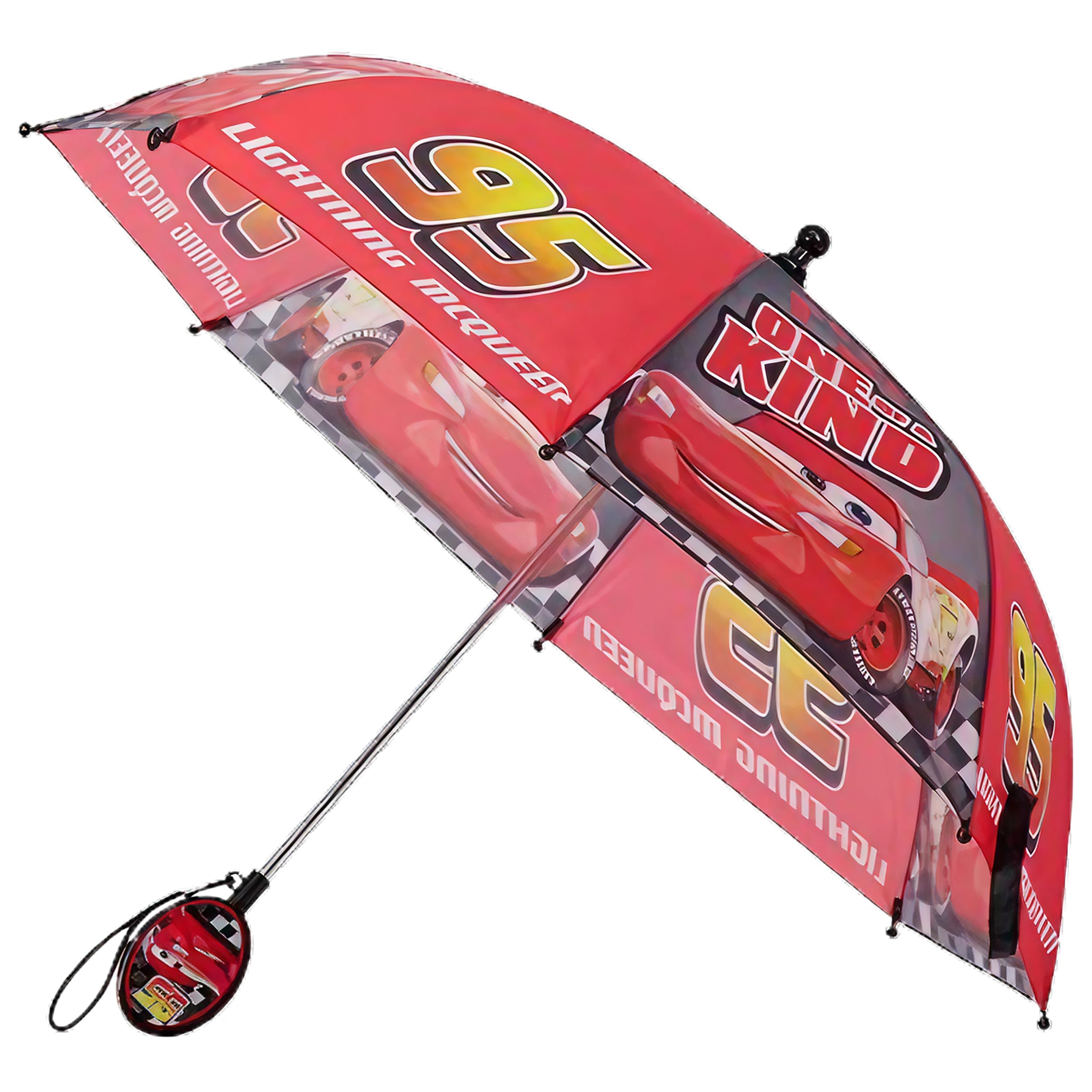 Disney Kids Umbrella Lightning or Mickey Mouse Toddler and Little Boy Rain Wear for Ages 3-6