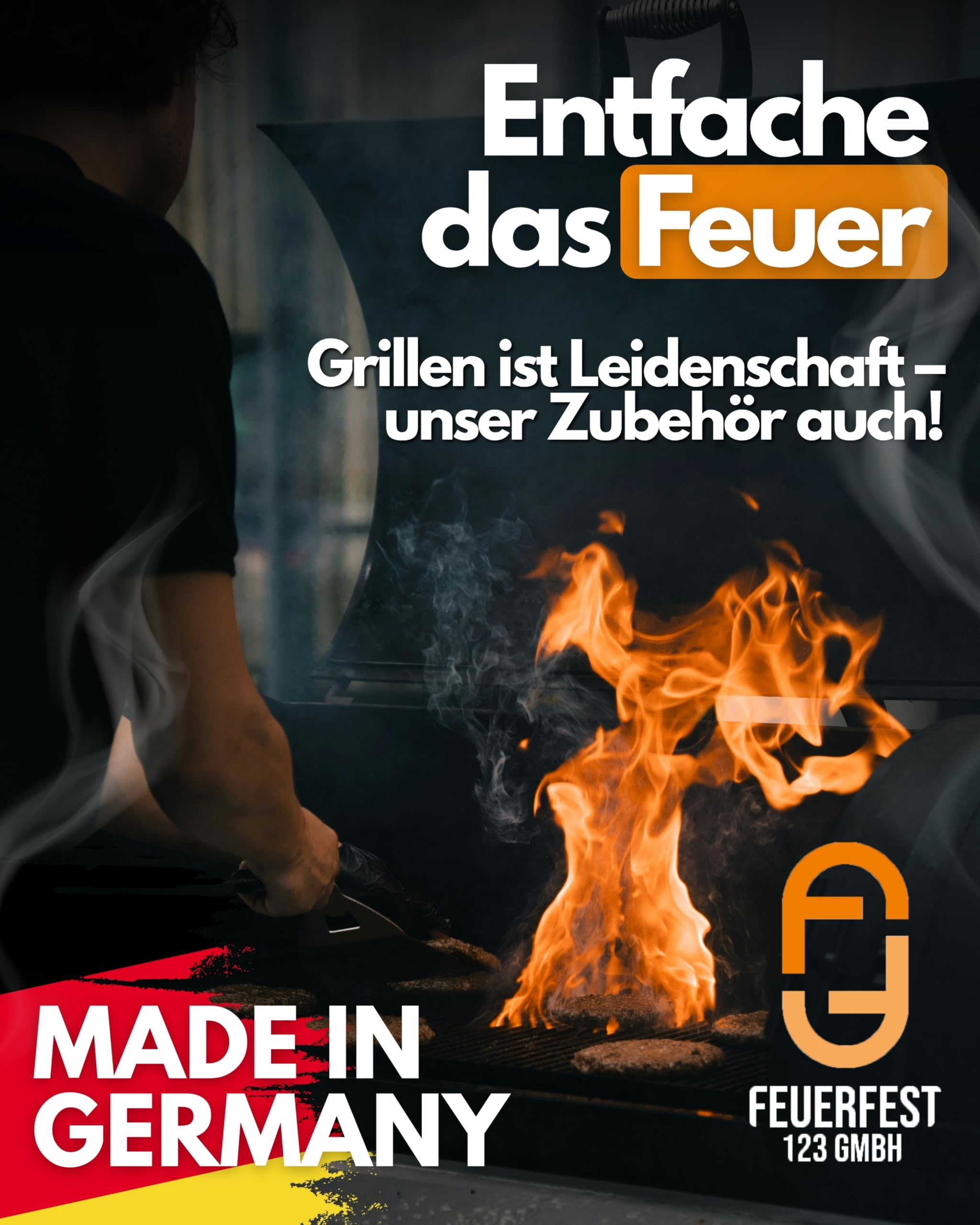 Feuerfest 123 Grillplatte rund I Ø 60cm I Feuerplatte aus Feinkorn-Stahl I Massive Plancha-Platte mit 4mm Stärke I Grillaufsatz für Feuerschale, Feuertonne, BBQ-Grilltonne & Kugelgrill