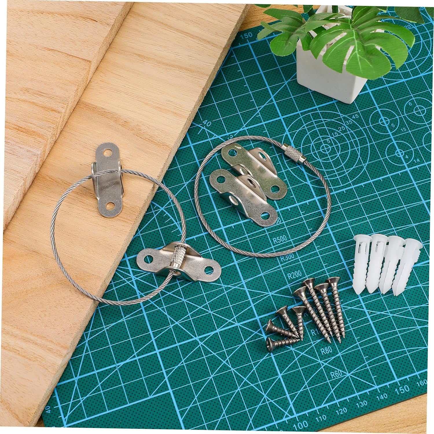 Yardwe 6sets Furniture Mounts Falling Fixator Safety Straps Wall Anchors Secure Furniture to Wall