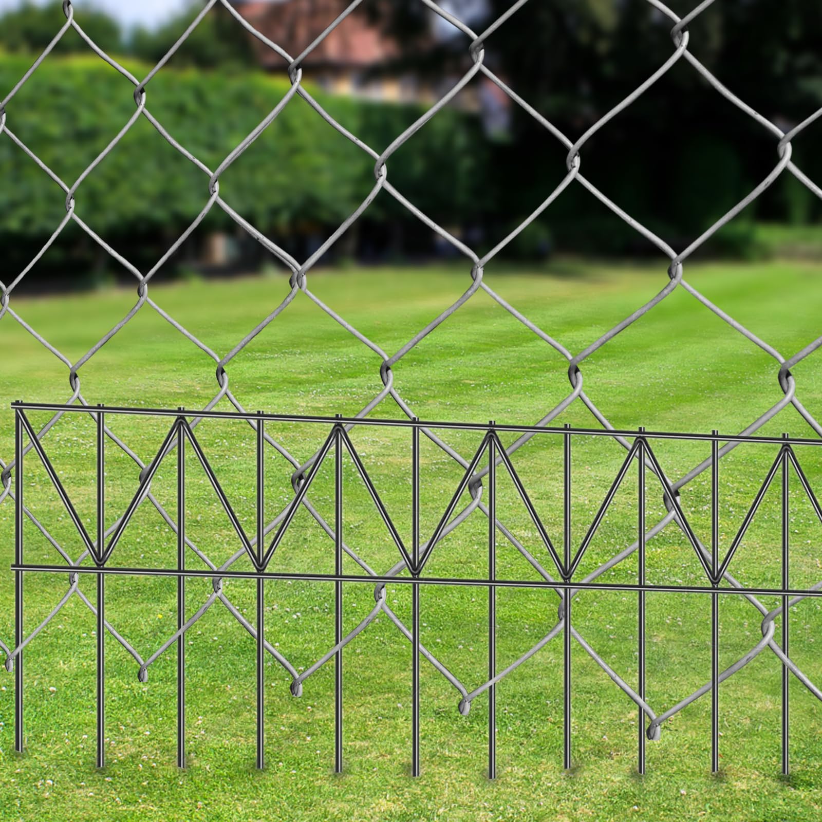 10 Ft High Chain Link Fence 50x50 Chain Link Galvanized Fence 3.4mm