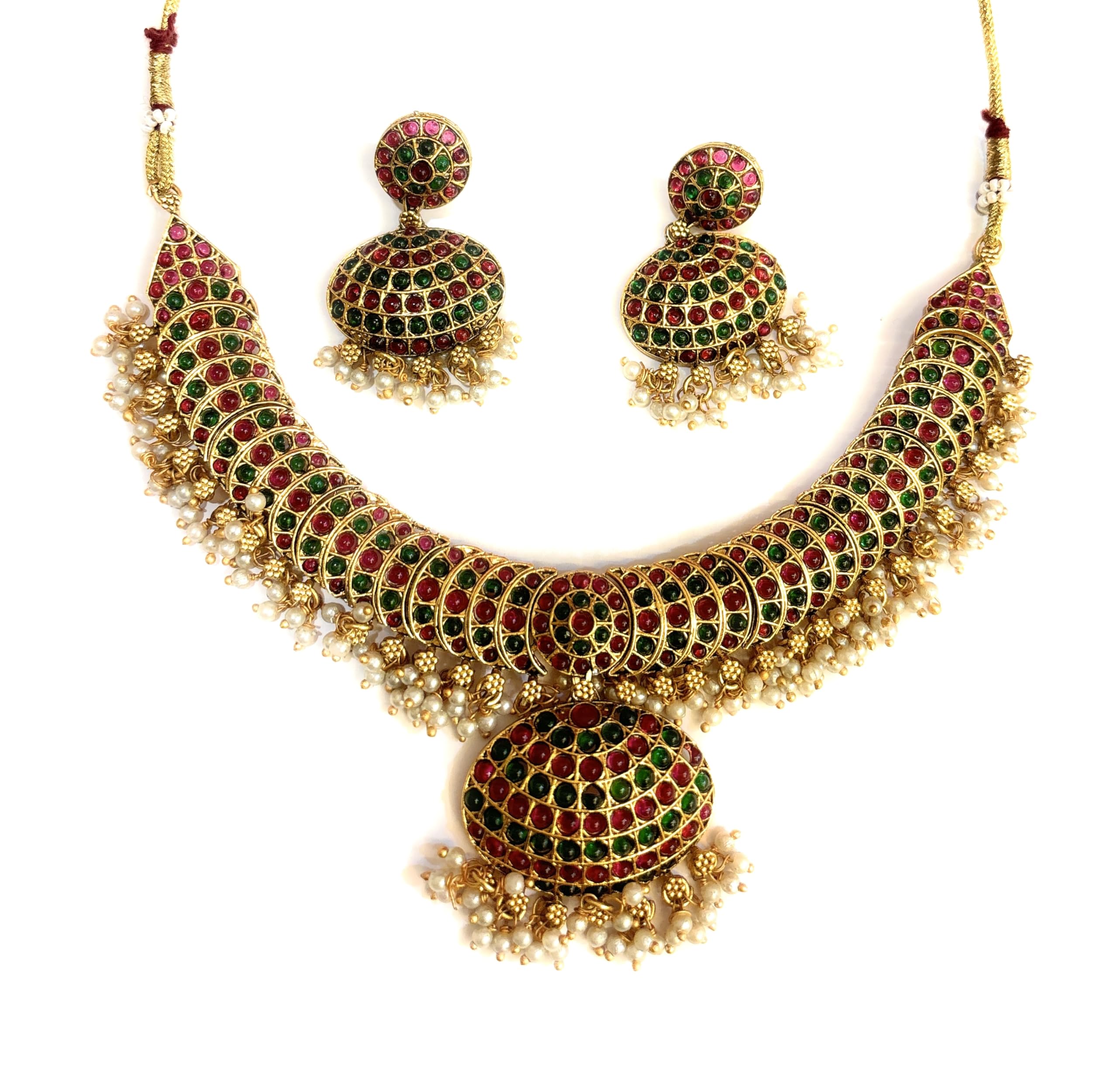 Adyashree Emporium Mango Choker Design Ruby & Emerald, South Indian Wedding Latest Fashion Traditional Temple Jewellery set for Girls & Women. (B0C3WKJH6M) Amazon Price History, Amazon Price Tracker