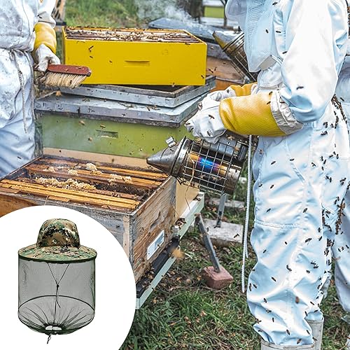 Miniatura 4 de Gorra de red de mosquito con red para pesca, senderismo, abejas, sombrero de sol al aire libre para hombres o mujeres, color verde, Verde