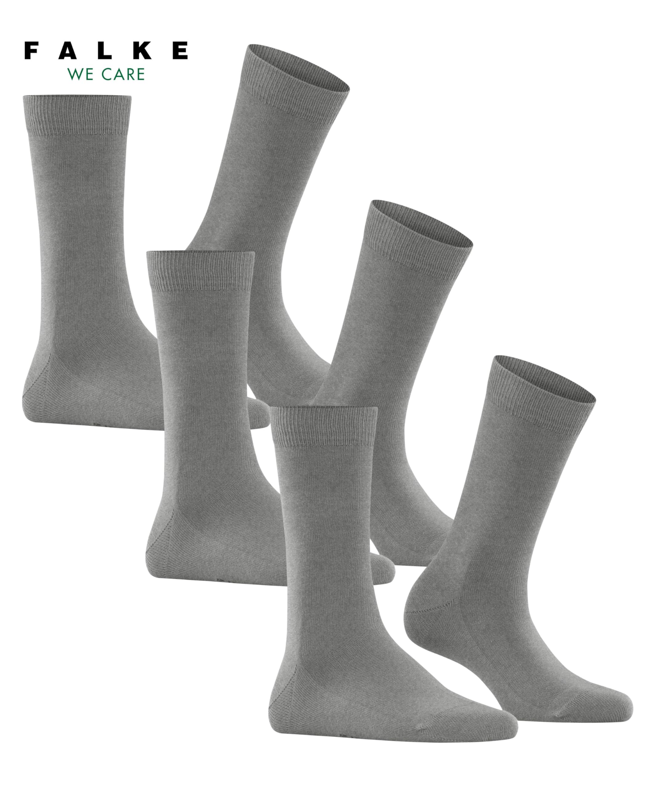 FALKE mujer Family 3-Pack calcetines transpirable sostenible algodón resistente y extra suave en la piel costura plana en la zona de los dedos 3 pares | con estructura de malla muy fina