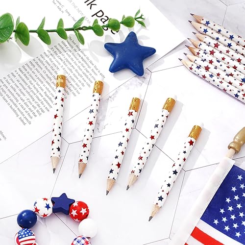 Miniatura 10 de JarThenaAMCS 50 lápices cortos para el día de San Valentín con borradores, lápices de escritura de corazón de conversación de 4 pulgadas, 2 estilos,