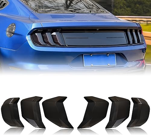 KEWISAUTO Cubierta de luz trasera para Ford Mustang 2018-2023, cubiertas de lámpara de luz trasera, decoración para accesorios Ford Mustang