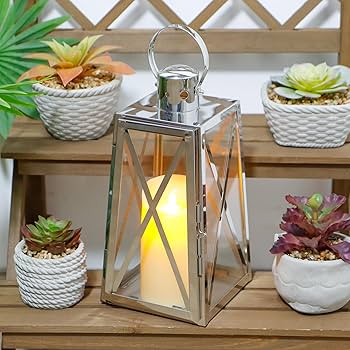 Amazon.co.jp: TRIROCKS ステンレススチール 装飾ランタン 高さ12