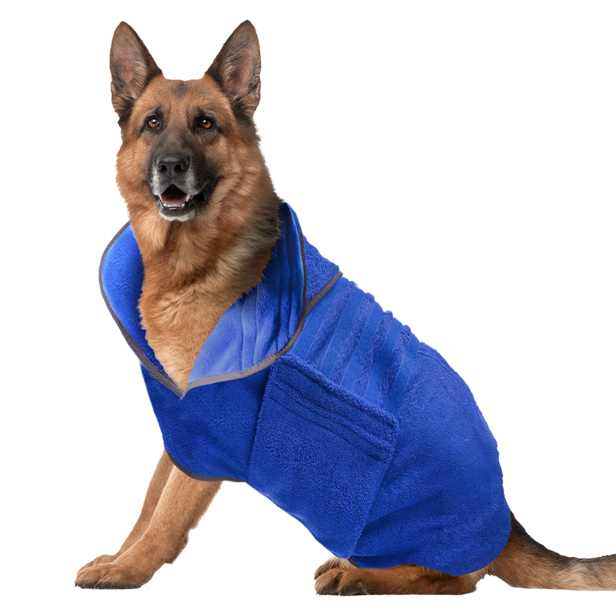 Sir Wagsley Dog Towel Bathrobe-Soft, Super Absorbent Dog Drying Towel - Luxuriously Soft Microfiber Towel- Quick Dry Towel Bath Towel Dog Robe Coat
