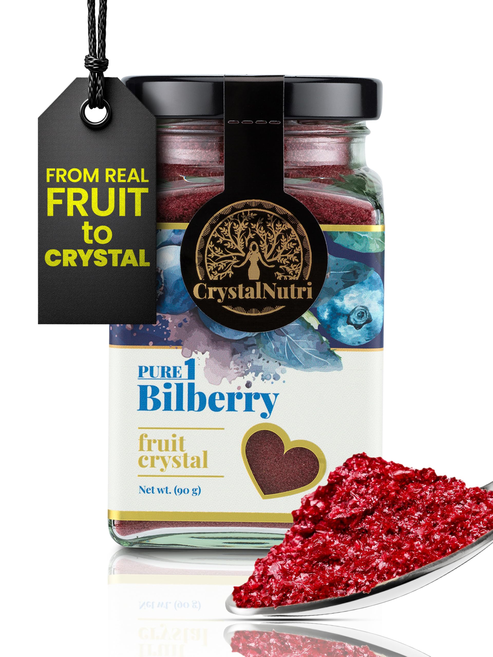 Pure Bilberry 90g – Better Then Freeze Dried Fruit - Concentrated Powder - Low Temperature Drying – Preserving Natural enzymes, Rich in antioxidants and Vitamins